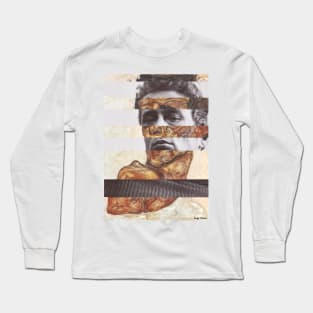 Self Portrait with Bare Shoulder by Egon Schiele and James D. Long Sleeve T-Shirt